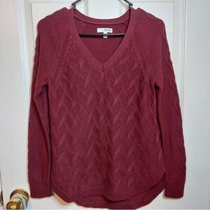 Sonoma, wine red sweater, size small women’s